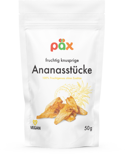 Getrocknete Ananas, knusprig gepufft - 100% Natur