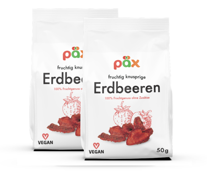 Getrocknete Erdbeeren, knusprig gepufft - 100% Natur