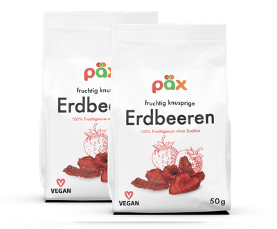 Getrocknete Erdbeeren, knusprig gepufft - 100% Natur