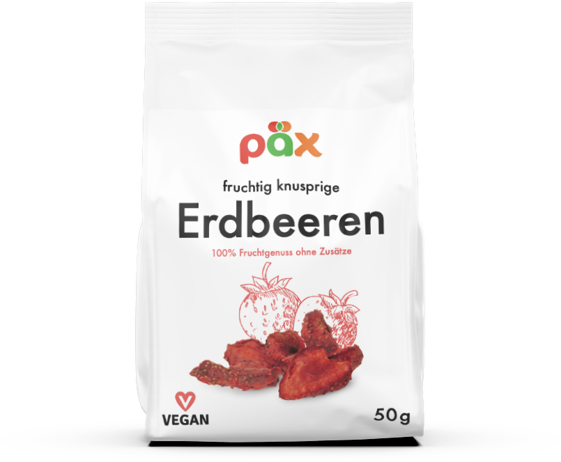 Getrocknete Erdbeeren, knusprig gepufft - 100% Natur