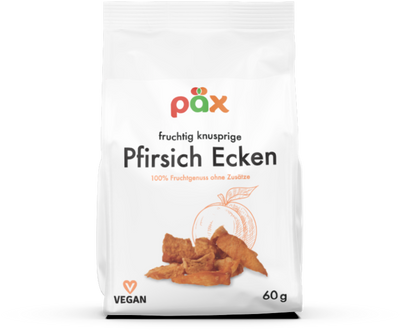 Getrocknete Pfirsich Ecken, knusprig gepufft - 100% Natur